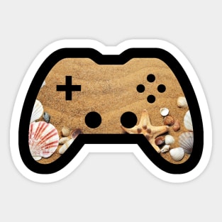 Seashore Beach - Gaming Gamer Abstract - Gamepad Controller - Video Game Lover - Graphic Background Sticker